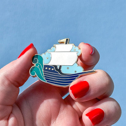 Seafarer Enamel Pin  -  Erstwilder  -  Quirky Resin and Enamel Accessories