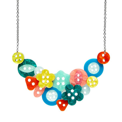 Cute As A Button Necklace (IMPERFECT)  -  Erstwilder  -  Quirky Resin and Enamel Accessories