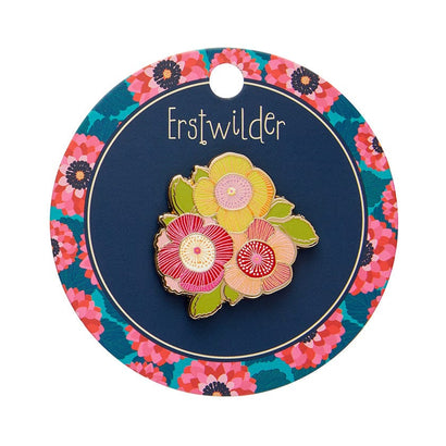 Pretty Poppies Enamel Pin  -  Erstwilder  -  Quirky Resin and Enamel Accessories