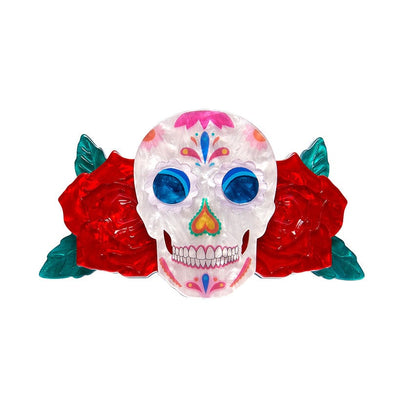 Dia De Los Muertos Hair Clip Barrette (IMPERFECT)  -  Erstwilder  -  Quirky Resin and Enamel Accessories