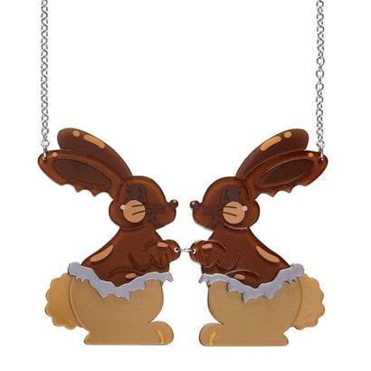 Cocoa the Bunny Necklace  -  Erstwilder  -  Quirky Resin and Enamel Accessories