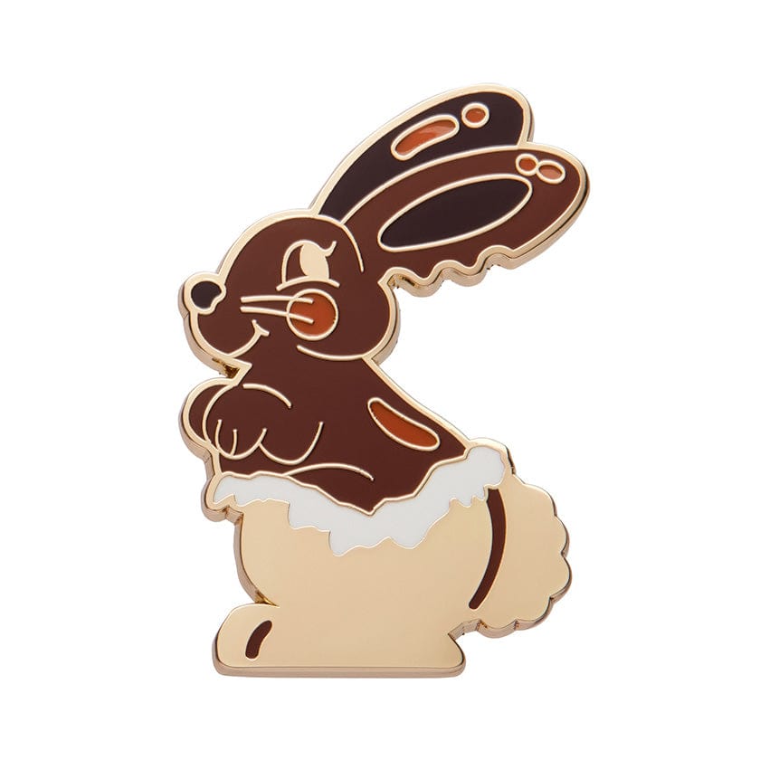 Cocoa the Bunny Enamel Pin  -  Erstwilder  -  Quirky Resin and Enamel Accessories