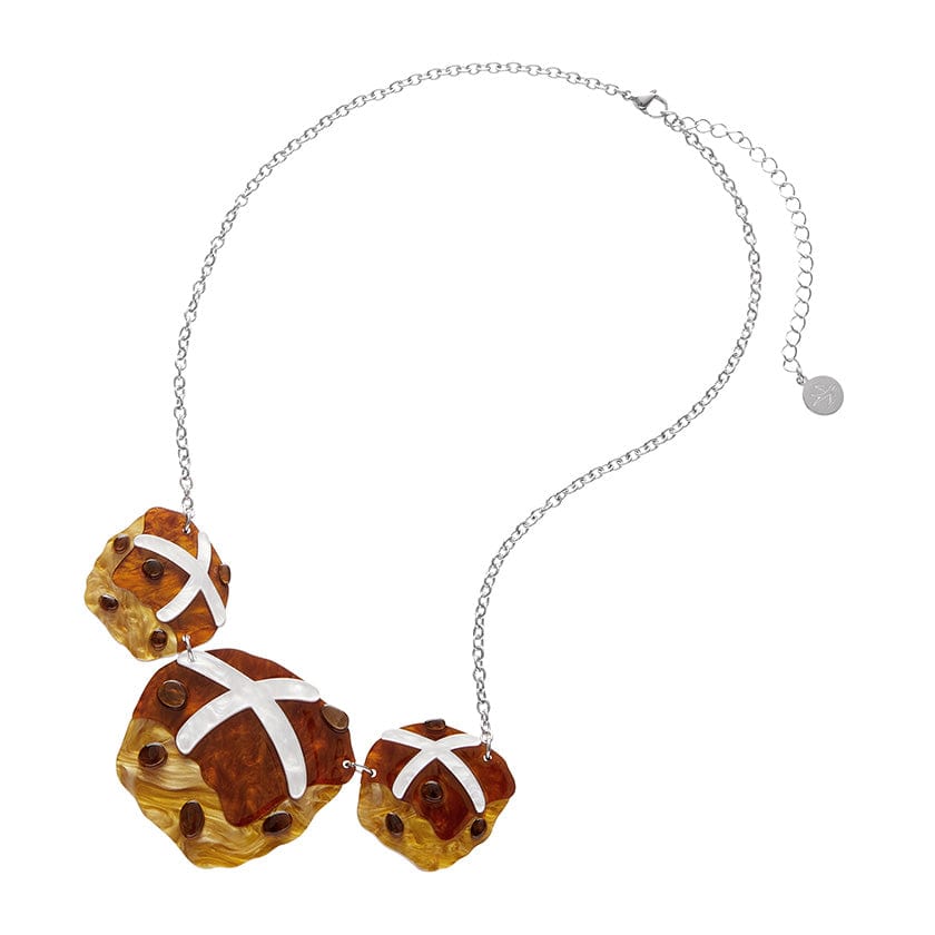 Hot Cross Cravings Necklace  -  Erstwilder  -  Quirky Resin and Enamel Accessories