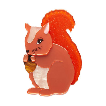 Cheeky Squirrel Brooch (IMPERFECT)  -  Erstwilder  -  Quirky Resin and Enamel Accessories