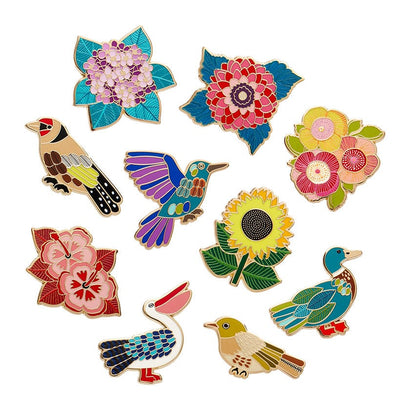 Jocelyn Proust Enamel Pin Pack - 10 Piece  -  Erstwilder  -  Quirky Resin and Enamel Accessories