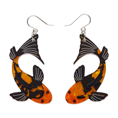 Playing Koi Drop Earrings  -  Erstwilder  -  Quirky Resin and Enamel Accessories