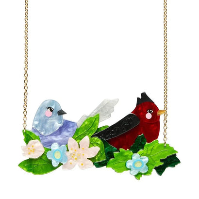 Pretty Birds Necklace (IMPERFECT)  -  Erstwilder  -  Quirky Resin and Enamel Accessories