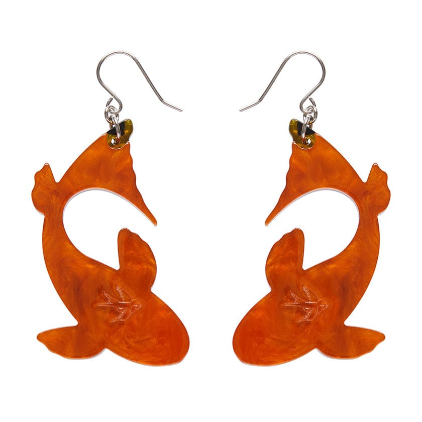 Playing Koi Drop Earrings  -  Erstwilder  -  Quirky Resin and Enamel Accessories