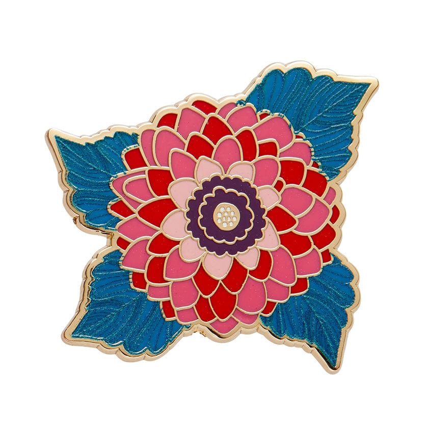 Dazzling Dahlia Enamel Pin  -  Erstwilder  -  Quirky Resin and Enamel Accessories