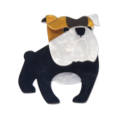 Boof Bulldog Mini Brooch (IMPERFECT)  -  Erstwilder  -  Quirky Resin and Enamel Accessories