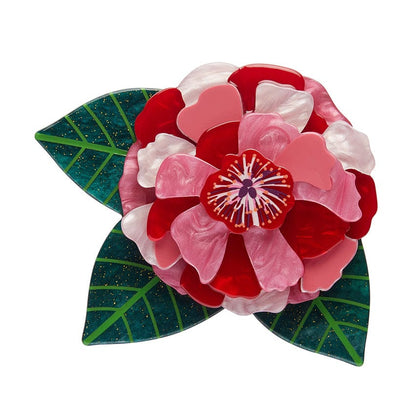 Classic Camellia Brooch  -  Erstwilder  -  Quirky Resin and Enamel Accessories