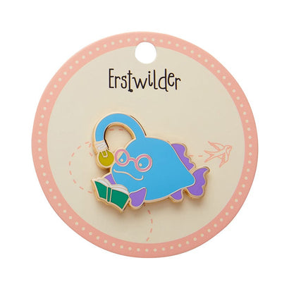 Bright-Eyed Bibliophile Enamel Pin  -  Erstwilder  -  Quirky Resin and Enamel Accessories