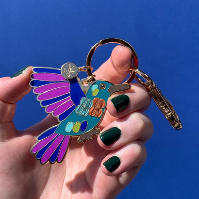 Humming Harmony Enamel Keyring  -  Erstwilder  -  Quirky Resin and Enamel Accessories