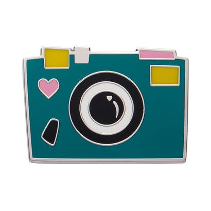 Snap Happy Sally Enamel Pin  -  Erstwilder  -  Quirky Resin and Enamel Accessories