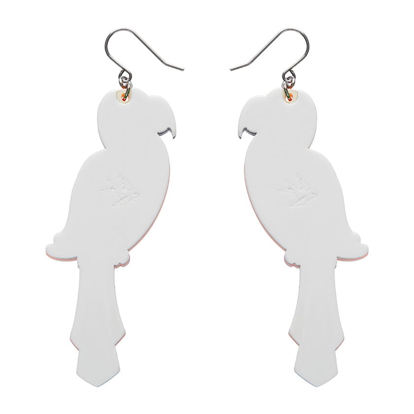 Pancha’s Parrots Drop Earrings  -  Erstwilder  -  Quirky Resin and Enamel Accessories