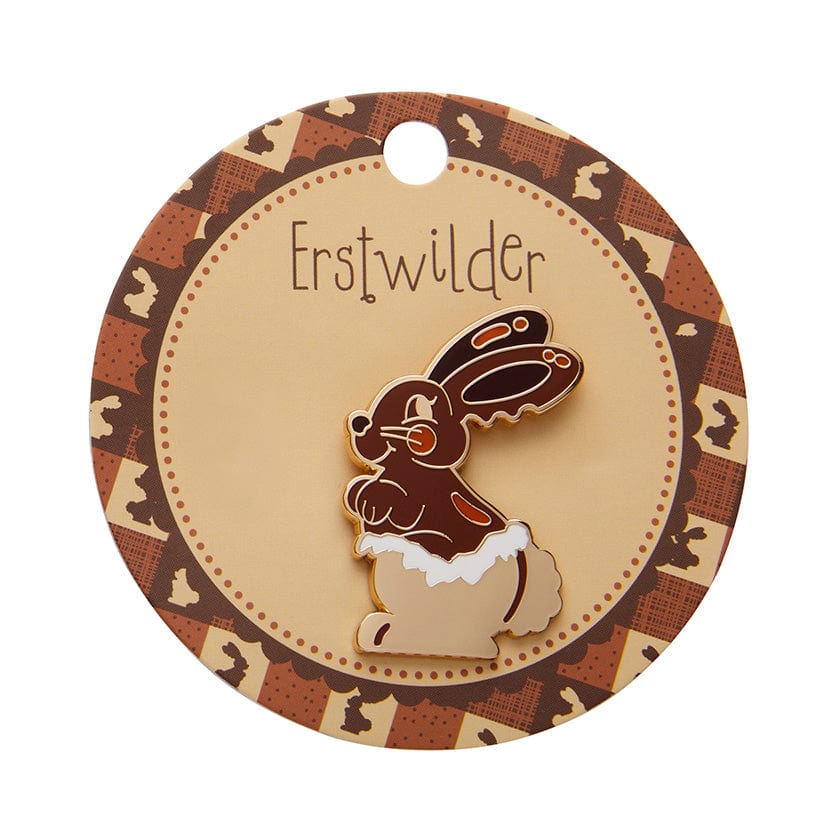 Cocoa the Bunny Enamel Pin  -  Erstwilder  -  Quirky Resin and Enamel Accessories