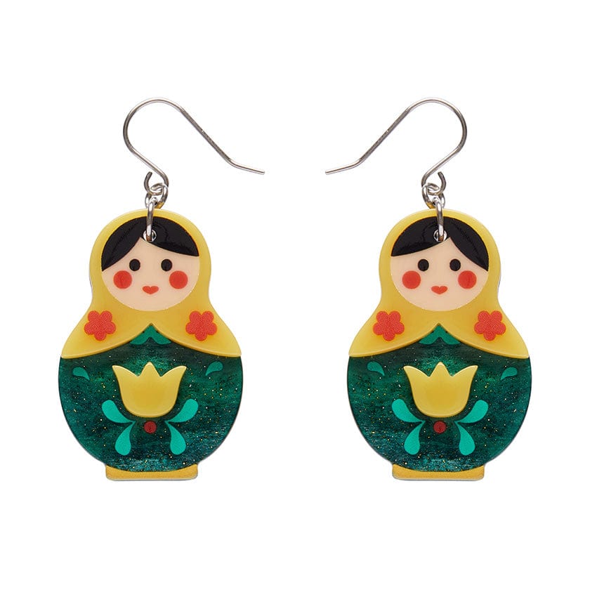 Matryoshka Memories Drop Earrings  -  Erstwilder  -  Quirky Resin and Enamel Accessories