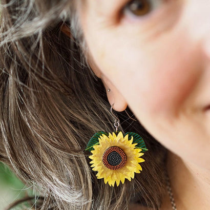 Sunshine and Smiles Drop Earrings  -  Erstwilder  -  Quirky Resin and Enamel Accessories