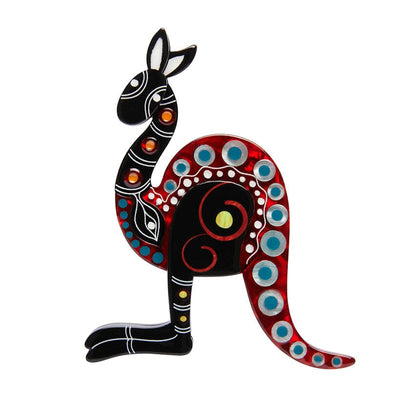 The Kangaroo 'Yuri' Brooch (IMPERFECT)  -  Erstwilder  -  Quirky Resin and Enamel Accessories