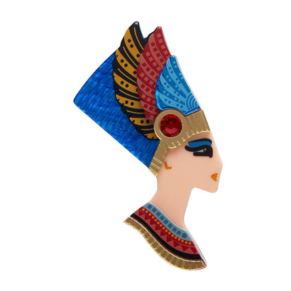 Lady of Grace Nefertiti Brooch (IMPERFECT)  -  Erstwilder  -  Quirky Resin and Enamel Accessories