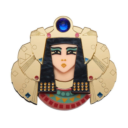 Queen of the Nile Cleopatra Brooch (IMPERFECT)  -  Erstwilder  -  Quirky Resin and Enamel Accessories