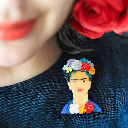 My Own Muse Frida Brooch (IMPERFECT)  -  Erstwilder  -  Quirky Resin and Enamel Accessories