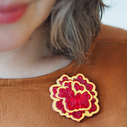 Flower of Life Brooch (IMPERFECT)  -  Erstwilder  -  Quirky Resin and Enamel Accessories