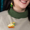 Well-Dressed Ducklings Brooch