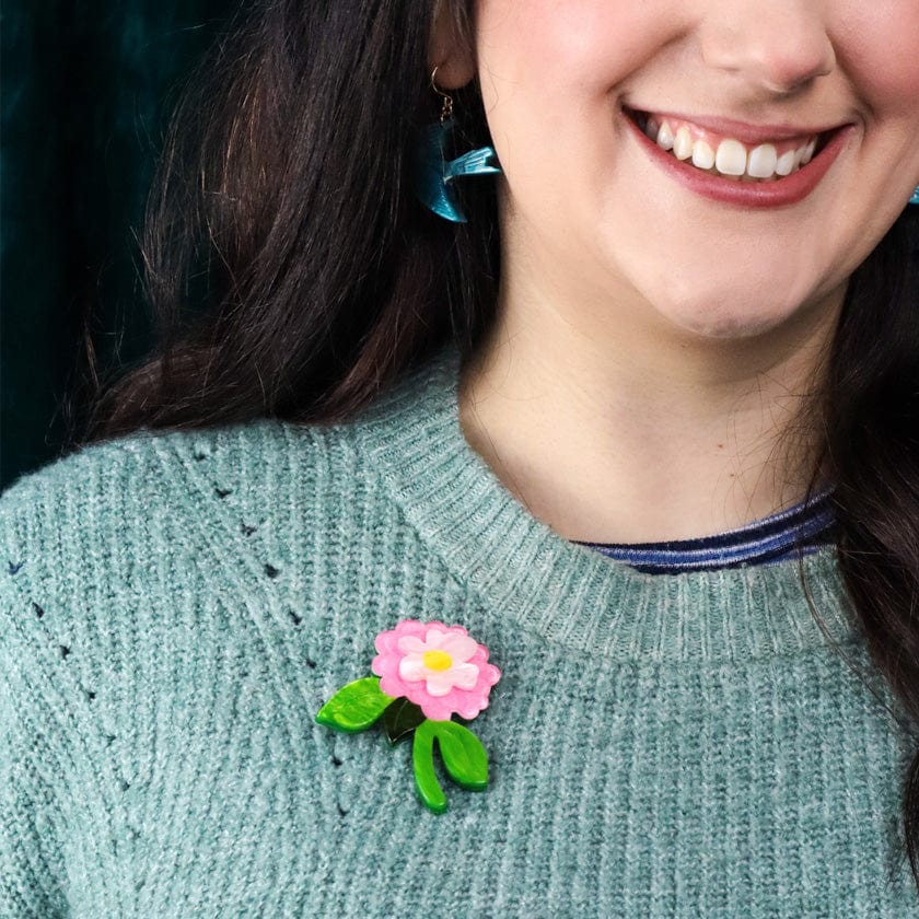 Woodland Wildflower Brooch  -  Erstwilder  -  Quirky Resin and Enamel Accessories