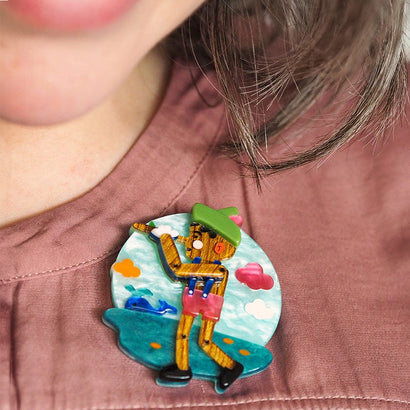 Boys Don't Lie Brooch (IMPERFECT)  -  Erstwilder  -  Quirky Resin and Enamel Accessories