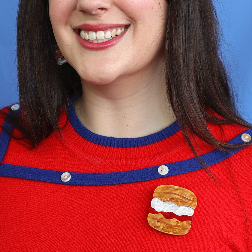 The Great British Scone Brooch  -  Erstwilder  -  Quirky Resin and Enamel Accessories