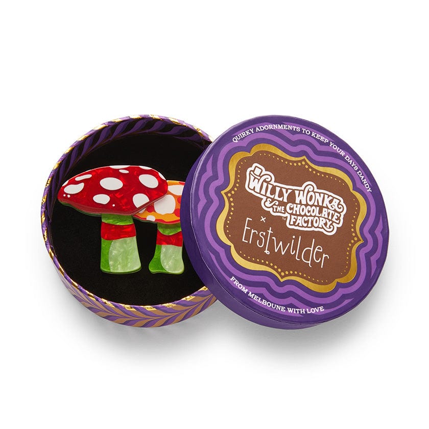 Candy Mushrooms Brooch  -  Erstwilder  -  Quirky Resin and Enamel Accessories