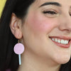 Lollypop Drop Earrings - Light Pink