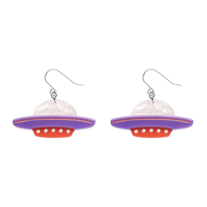 Beam Me Up Drop Earrings (IMPERFECT)  -  Erstwilder  -  Quirky Resin and Enamel Accessories