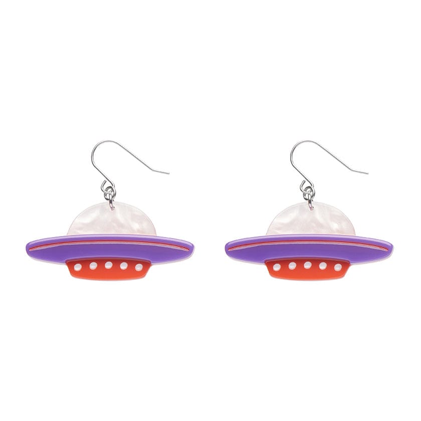 Beam Me Up Drop Earrings (IMPERFECT)  -  Erstwilder  -  Quirky Resin and Enamel Accessories