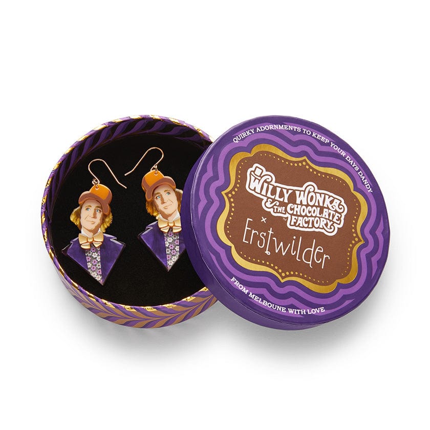 Mr Wonka Drop Earrings  -  Erstwilder  -  Quirky Resin and Enamel Accessories