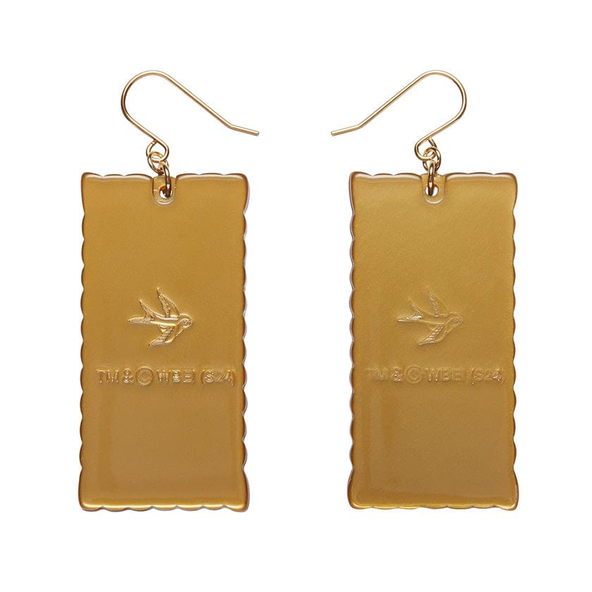 Golden Ticket Drop Earrings  -  Erstwilder  -  Quirky Resin and Enamel Accessories