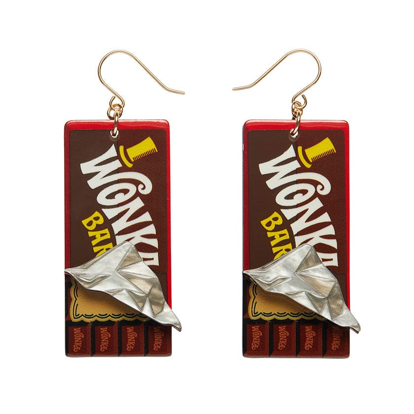 Winning Wonka Bar Drop Earrings  -  Erstwilder  -  Quirky Resin and Enamel Accessories