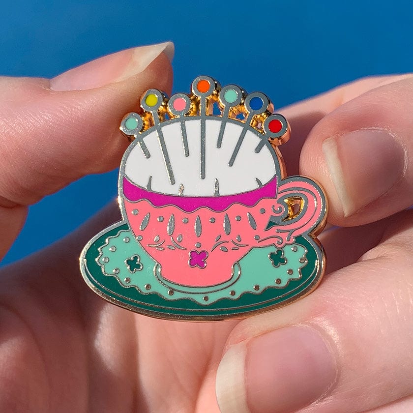 A Stitch in Time Enamel Pin  -  Erstwilder  -  Quirky Resin and Enamel Accessories