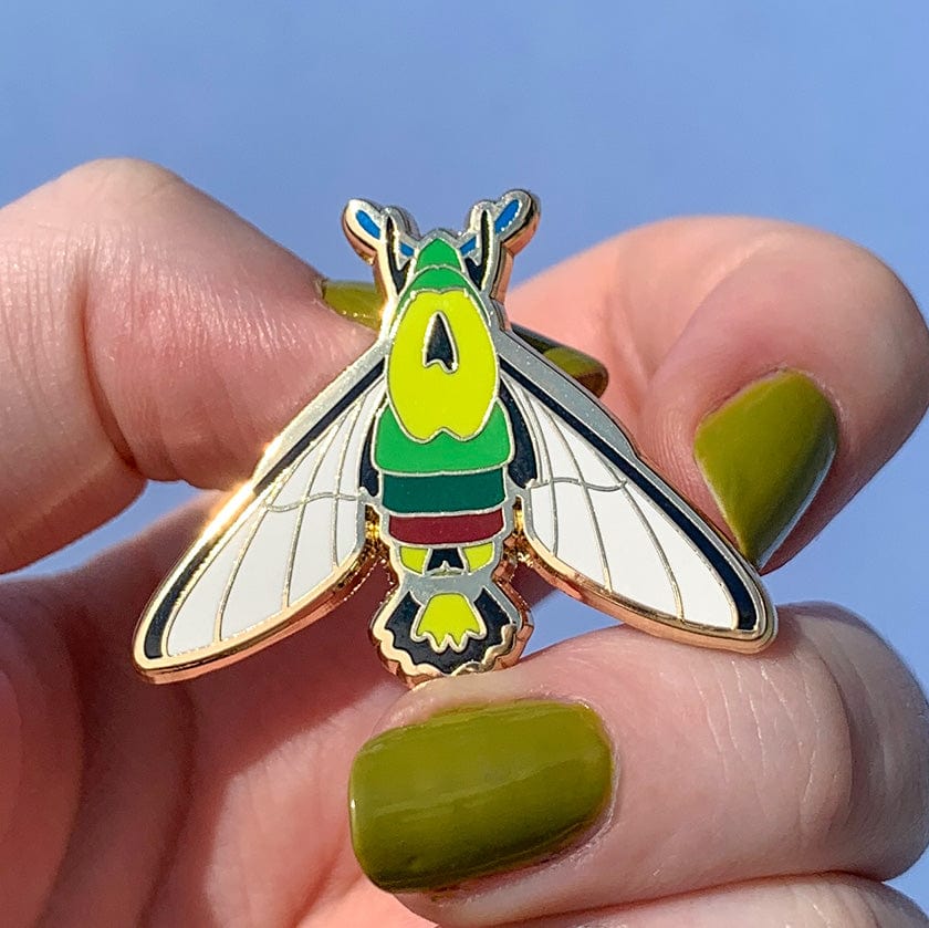 Glimmer the Hawk Moth Enamel Pin  -  Erstwilder  -  Quirky Resin and Enamel Accessories