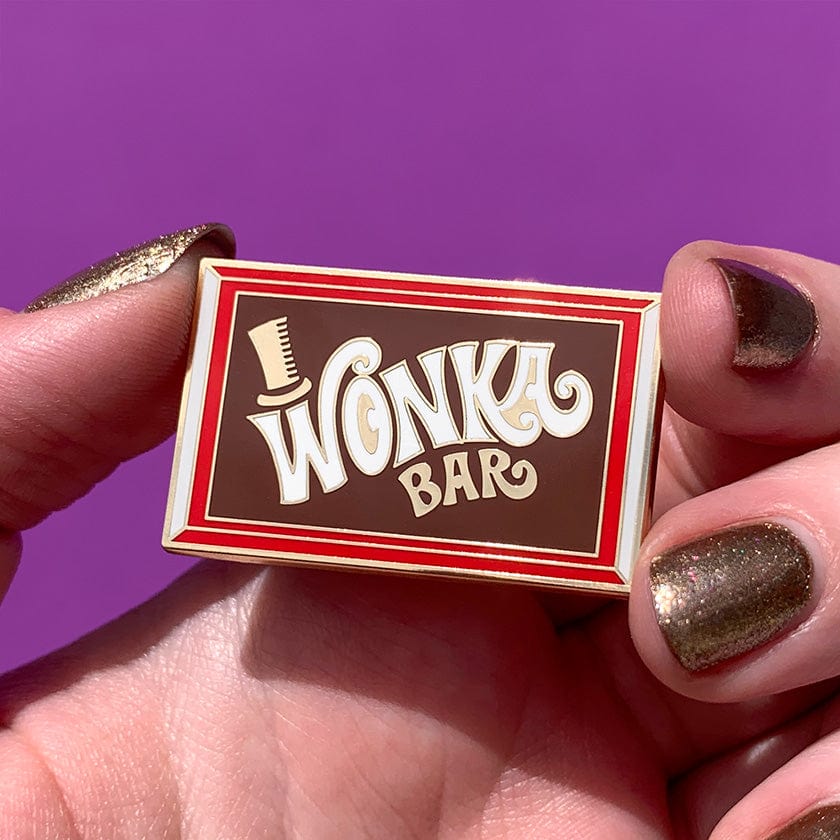 Original Wonka Bar Enamel Pin  -  Erstwilder  -  Quirky Resin and Enamel Accessories