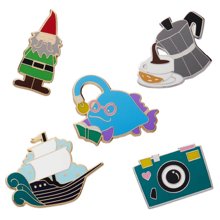 Fan Favourites Enamel Pin Pack - 5 Piece  -  Erstwilder  -  Quirky Resin and Enamel Accessories