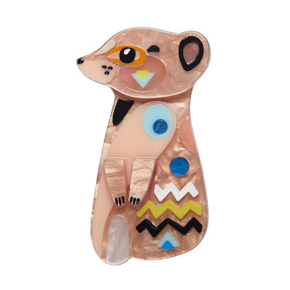 The Masterful Meerkat Brooch (IMPERFECT)  -  Erstwilder  -  Quirky Resin and Enamel Accessories