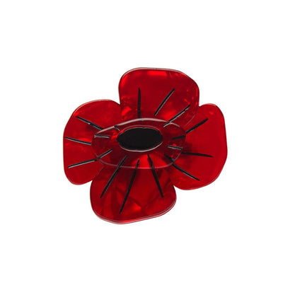 Remembrance Poppy Mini Brooch (IMPERFECT)  -  Erstwilder  -  Quirky Resin and Enamel Accessories