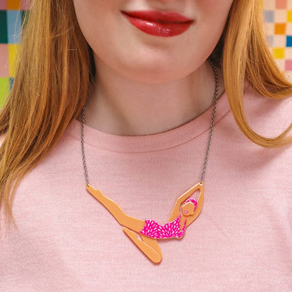 Diving Dorothy Necklace (IMPERFECT)  -  Erstwilder  -  Quirky Resin and Enamel Accessories