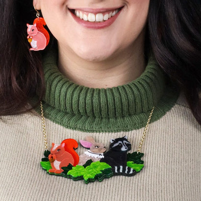 Woodland Friends Necklace (IMPERFECT)  -  Erstwilder  -  Quirky Resin and Enamel Accessories