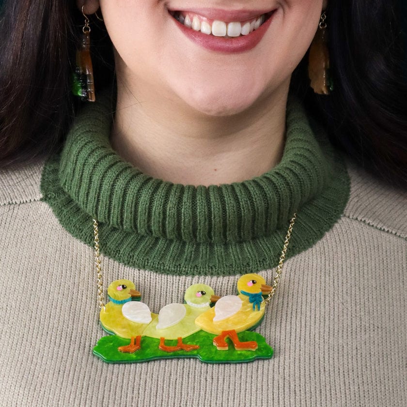 A Brood Of Ducklings Necklace  -  Erstwilder  -  Quirky Resin and Enamel Accessories