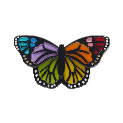 Prince of Pride Butterfly Brooch (IMPERFECT)  -  Erstwilder  -  Quirky Resin and Enamel Accessories