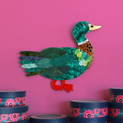 Mighty Mallard Wall Art  -  Erstwilder  -  Quirky Resin and Enamel Accessories