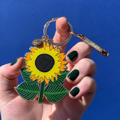 Sunshine & Smiles Enamel Keyring  -  Erstwilder  -  Quirky Resin and Enamel Accessories